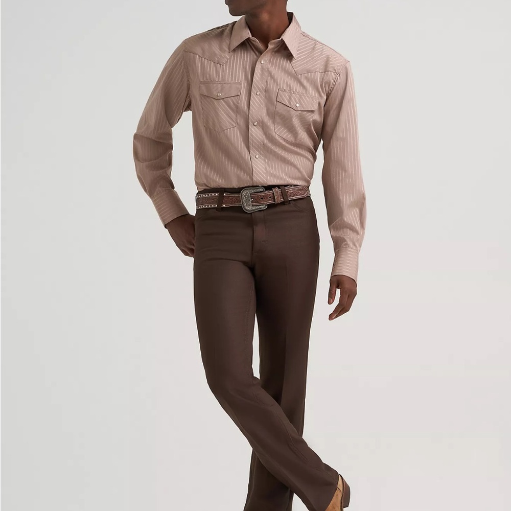Wrangler Brown Men's Slim Dress Pants
